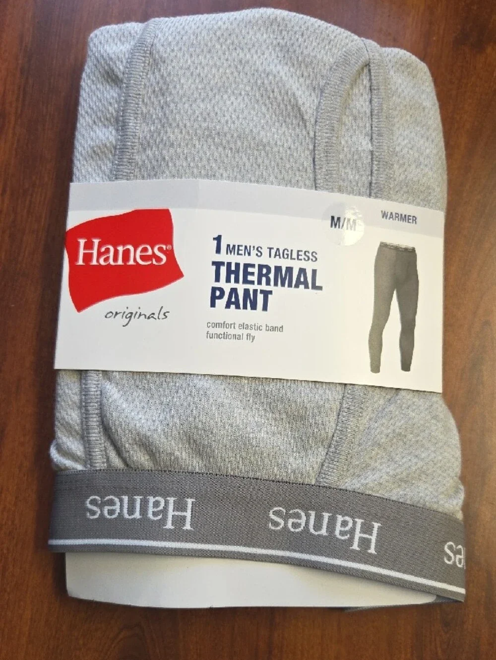 Hanes Men's Tagless Thermal Pant - Gray